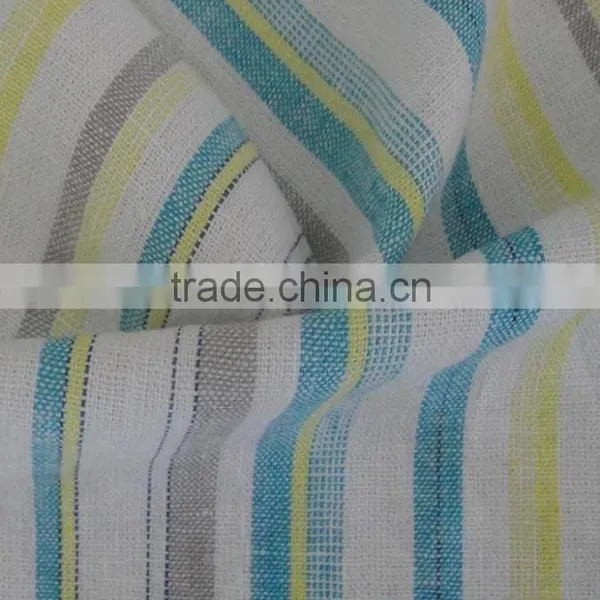 Yarn Dyed Linen/rayon Fabric Stripe Pattern Linen/rayon Fabric for Garment