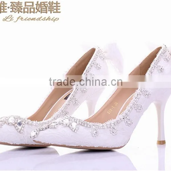 OW19 White Lace Wedding Shoes, Bridal Shoes, Sexy Wedding Shoes