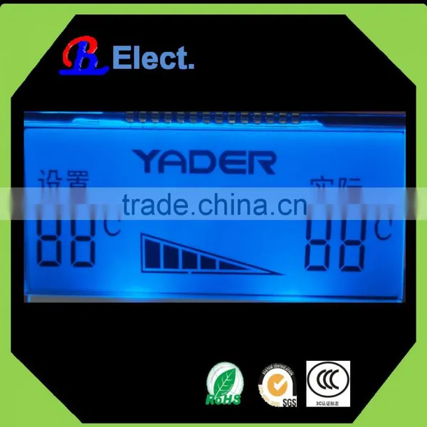Positive Segment Character Temperature Control System Lcd Display,,blue Backlight, ,temperature Sensor Lcd