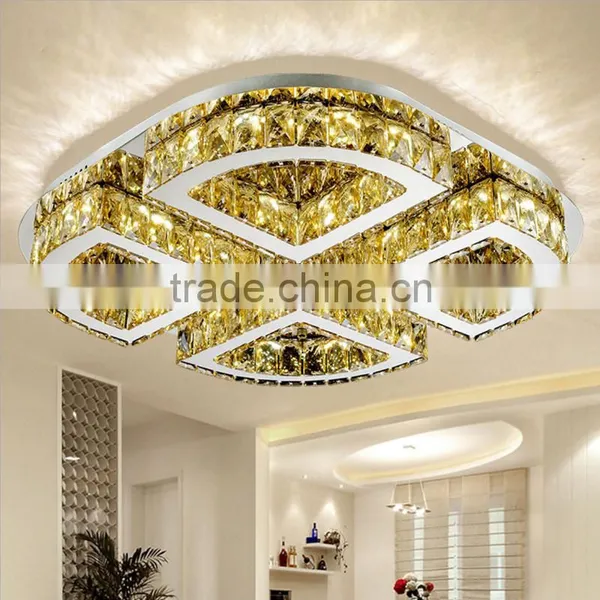 Hot Selling 60W LED Ceiling Lamp Stainless Steel K9 Crystal Decoration Ceiling Lamp photo-2