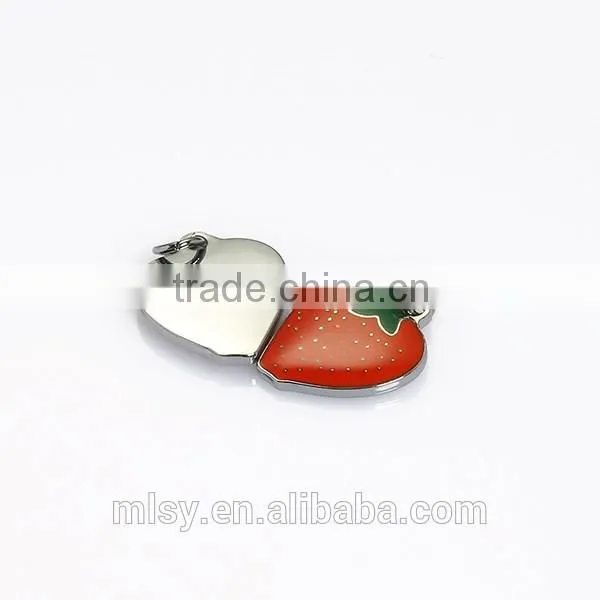 Cute Strawberry Branded Custom Metal Bag Zipper Puller Brightness B1-80006 photo-3