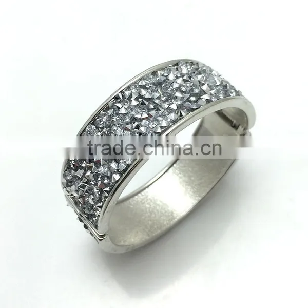 Fashion Elegant Shiny Crystal Beads Bead Bangle/ Girls Crystal Alloy Bangles photo-4