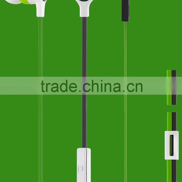 High Quality Super Bass Flat Cable Earphones With Microphone photo-3