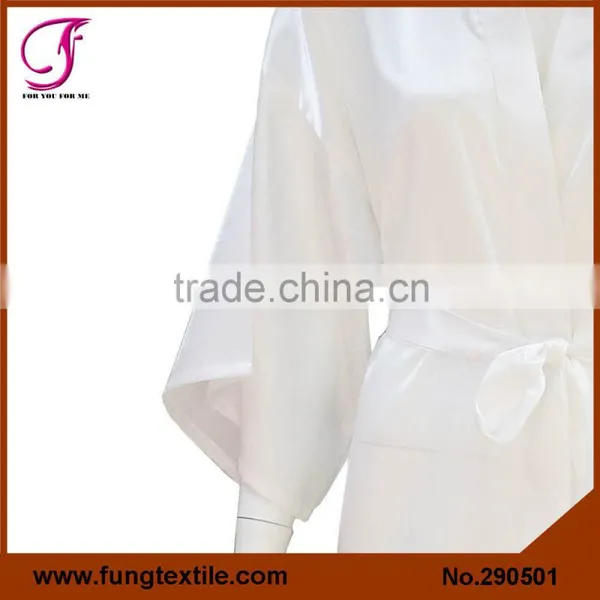 290501 Women Short Style Polyester Solid Bridal Kimono photo-5