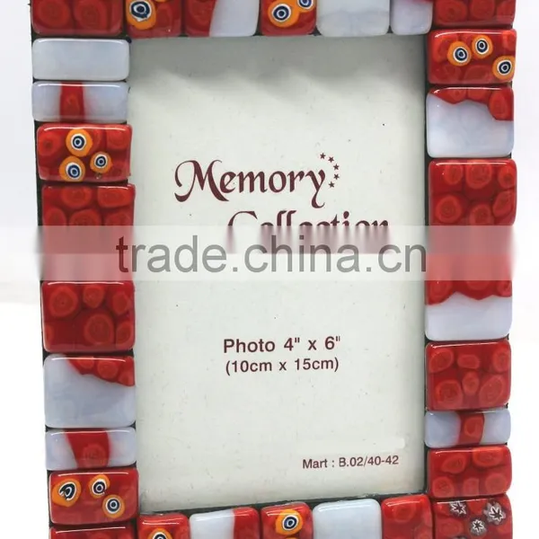 Hand Worked Ceramic / Glass Tiles Ftd. Murano Inspired Designer Photo Frame Collections - Photo 4" x 6" ( 10 x 15 Cm.) photo-6
