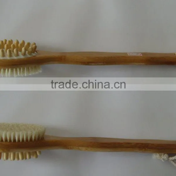 Cleaning Wooden Natural Bristle Body Brush