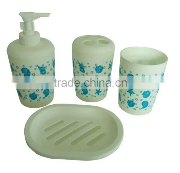 Eco-Friendly Feature and Plastic pp Bathroom Set With Plastic Soap Dispenser photo-3