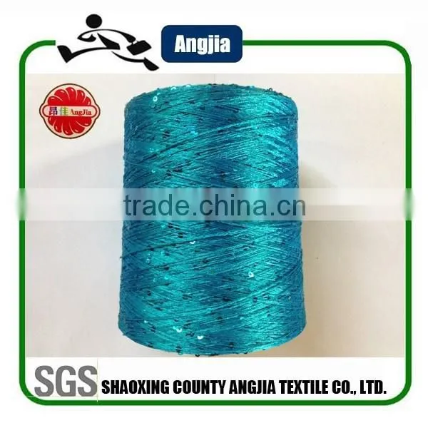 100% Polyester Spun Knitting Sequin Yarn for Socks photo-3