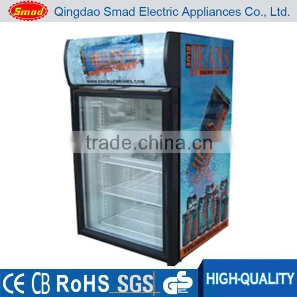 Energy Drink Refrigerator Counter Top Glass Door Mini Fridge Refrigerator photo-5