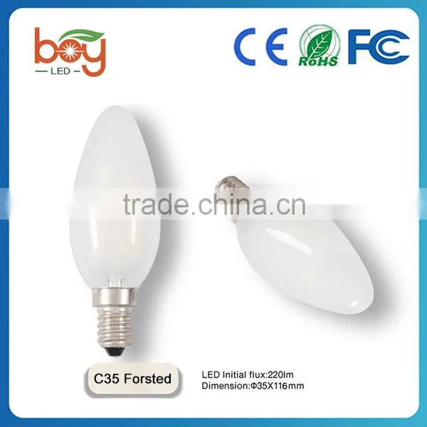 Amber Color Candle Light Lamp C35 LED Filament Bulb LED Dimmable LED Candle Bulb