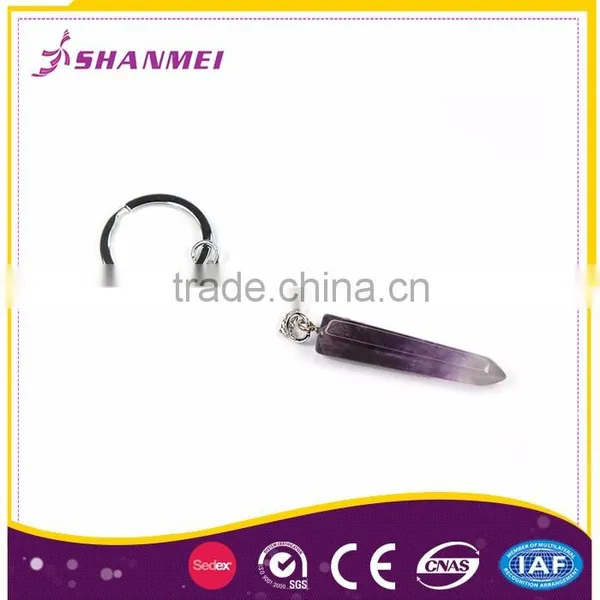 Custom Logo Gemstone Alloy Keychain Ring Factory photo-5