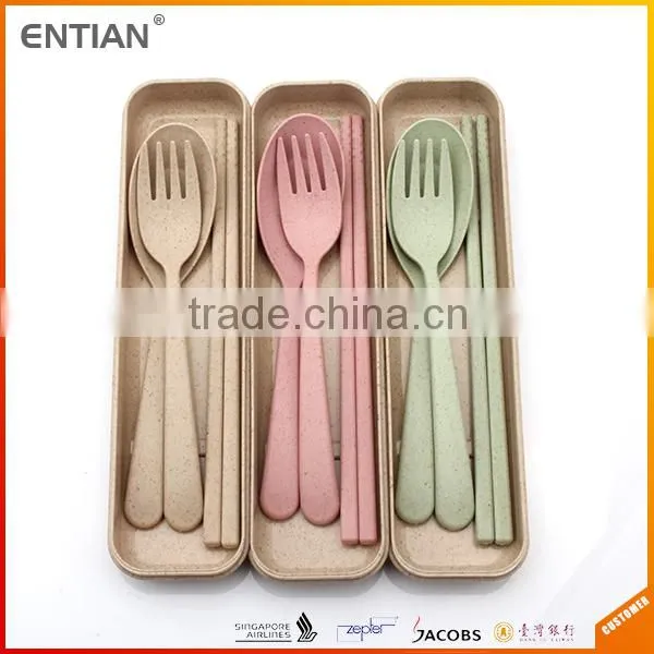 Hot Sale Wheat Straw Cutlery Set With Box photo-4