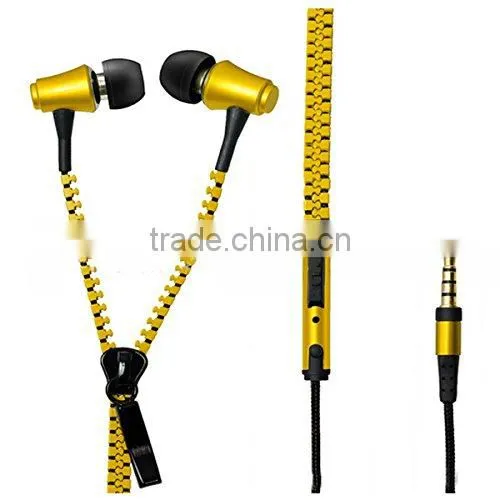 Mic 3.5mm Zipper Earbuds Wired Earphones photo-5