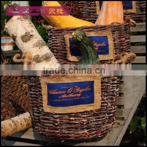 Unpeeled Full Willow Natural Color Basket photo-2