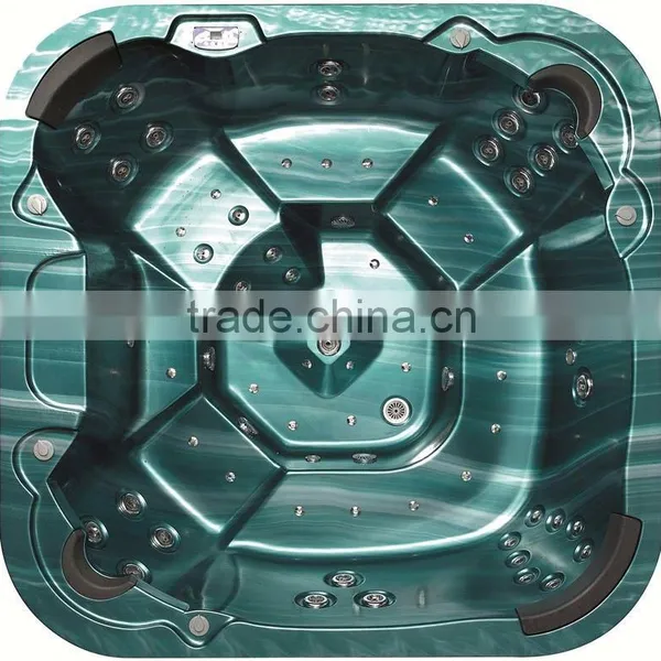Free Standing Outdoor Computer Control Hot Spa Bathtub With Colorful Led photo-2