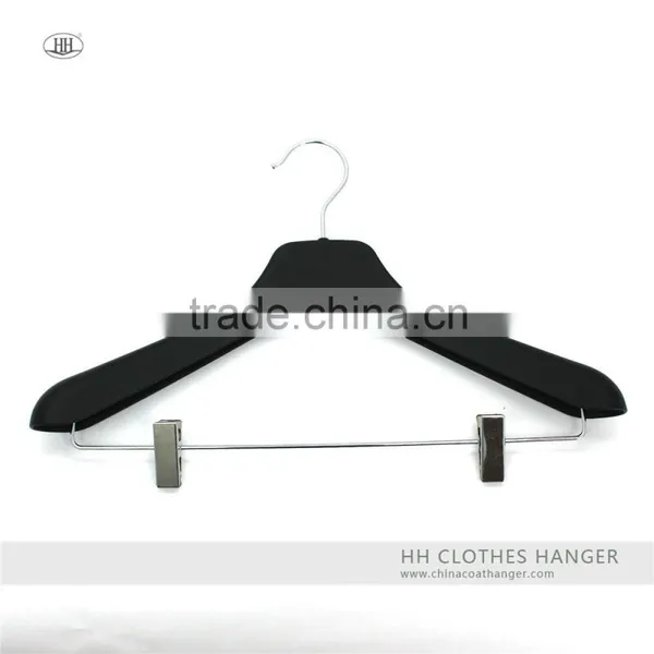 The Empty Plastic Big Shoulder Suit Hanger With Metal Clips ,50*17mm Chrome,soft Matt Finishing photo-2