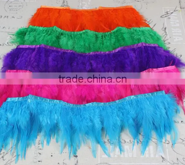 Colorful Feather Fringe Trim for Decoration/DIY photo-3