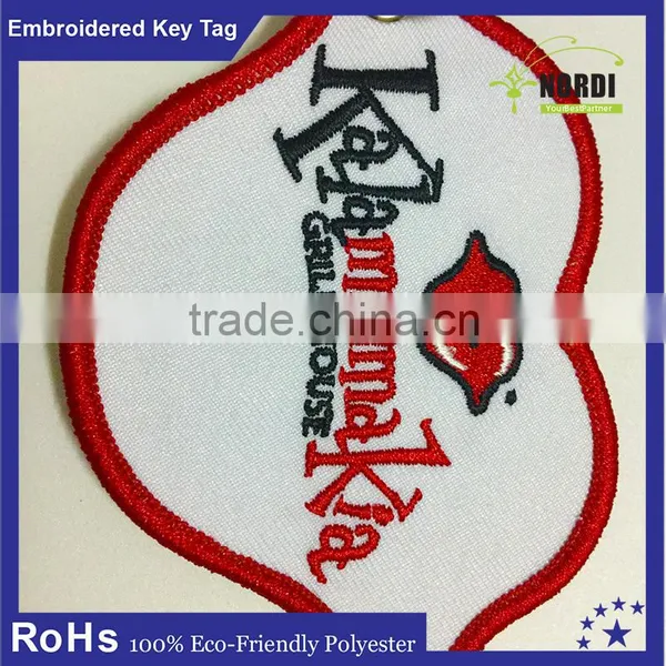 Promotion Cheap Custom id Embroidery Fabric Keychain photo-3
