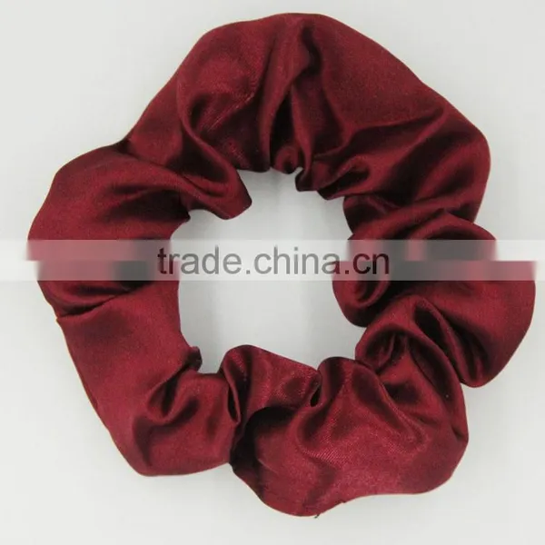 Zhejiang Manufacture Custom Top Quality Handmade Girl Soft Elastic Satin Fabric Hair Scrunchies photo-5