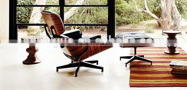 100% Italian Leather Sofa Lounge Chair Ottoman Footstool Retro Furniture photo-2