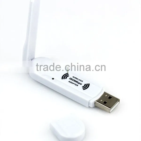 150Mbps WiFi wireless Network LAN Card Adapter USB + Antenna White