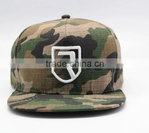 3D Embroidery Logo Camo Snap Back Hip Hop Trucker Hat photo-2