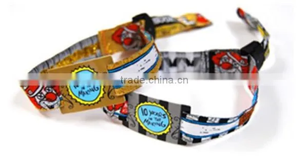 One Time Use RFID F08 Woven Fabric Wristband / Bracelet photo-5