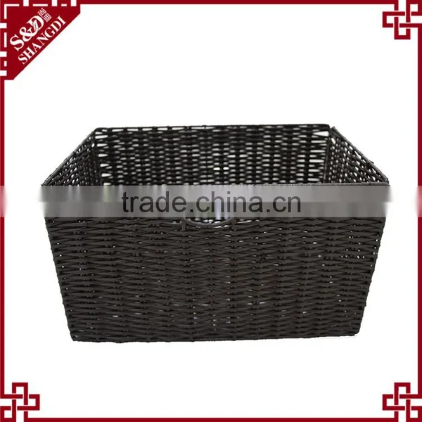 Wholesales Washable PE Rattan Handewoven Folding Plastic Basket Used for Hotel Laundry Storage photo-2