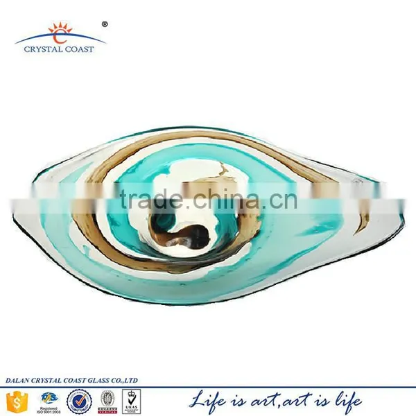 colored murano art glass wall plates for wall hanging