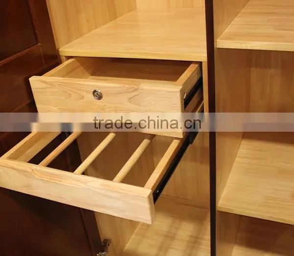 Wooden Wardrobe Design With Top Cabinet photo-6