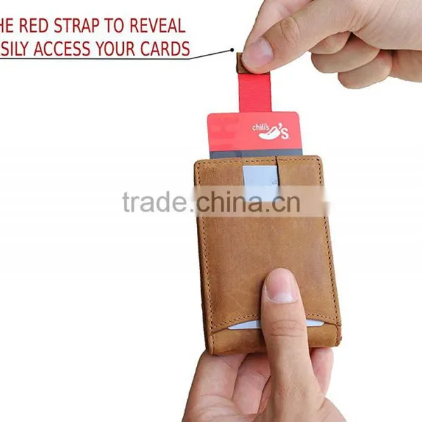 RFID Blocking Bifold Slim Genuine Leather Thin Minimalist Front Pocket Wallets for Men Money Clip - Made From Full Grain Leather photo-4