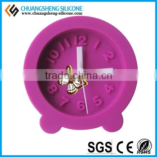 Round Shaped Candy Color Silicone Alarm Clock photo-4