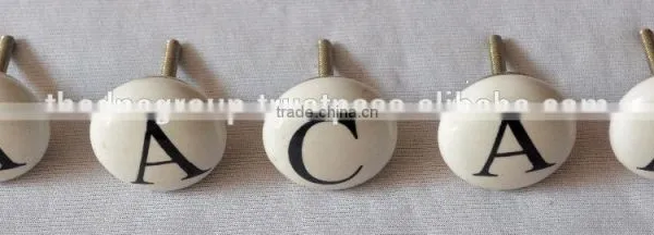 Newest Design Hand Painted Alphabetic Door Knobs photo-2