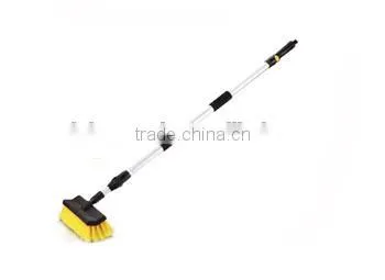 Microfiber Soft Bristle Telescopic Car Wheel Wash Dust Detailing Cleaning Brush Flow Through Brush Series photo-2
