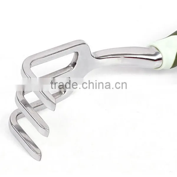 Three Teeth Mini Garden Hand Metal Rake photo-3