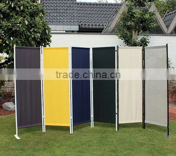 3 Pieces Privacy Room Divider Grey Folding Paravent photo-6