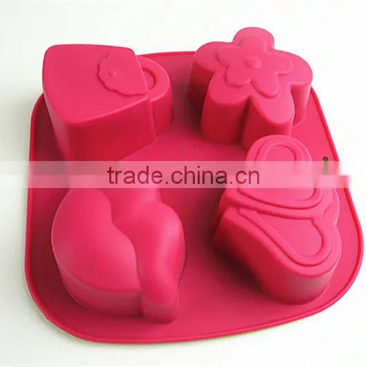 11037 Different Design Lips Shape Silicone Cake Mold photo-4