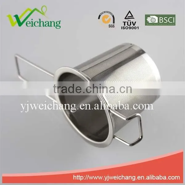 WCE6023 Good Quality Stainless Steel Mesh Tea Tools Tea Strainer Tea Infuser With Hook and Handle photo-2