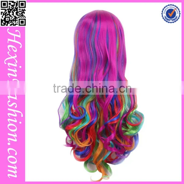 Cheap Mixed Loose Wave Women Costume Party Cosplay Synthetic Wig photo-3