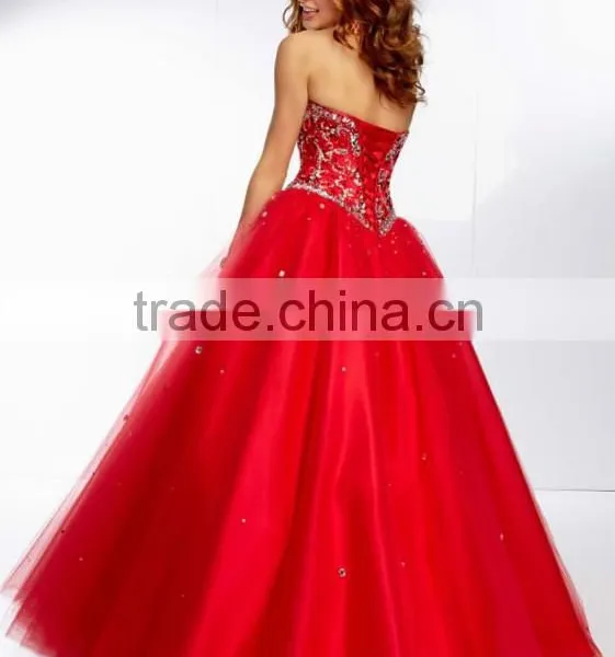 Newest Red Backless Matron Of Honor Dresses photo-3