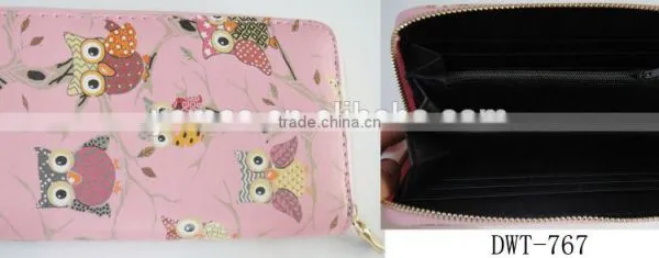 Fashion High Quality PU Stylish Print Owl Wallet photo-3