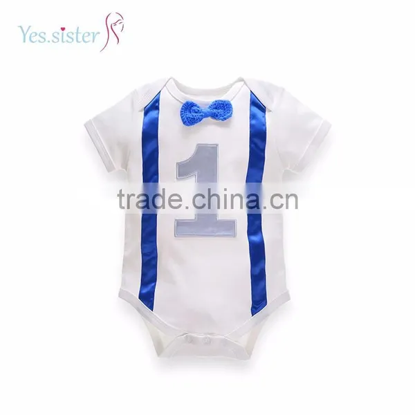 Infant Birthday Wholesale Simple Style 100% Cotton Newborn Baby Wear Clothes photo-2