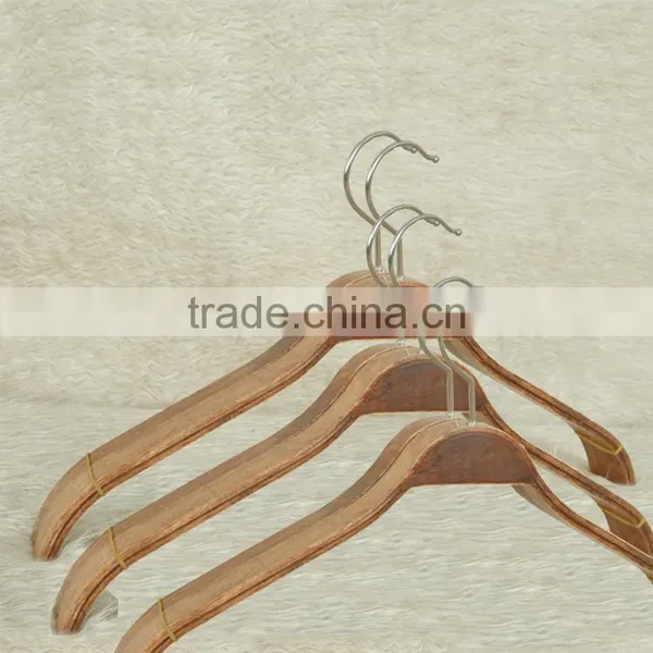 Multifunctional Multifunctional Wood Pants Hanger Top Grade Wooden Shirts Hanger Natural Wooden Shirt Hanger photo-2