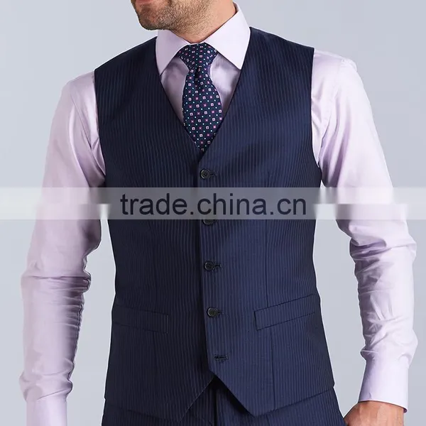 Bospoke Slim Fit Blue Latest Design Coat Pant Men Suit photo-4