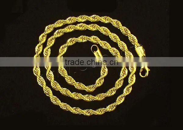 Brass Cable Link Necklace Chain Jewelry Gold Chain Dubai New Gold Chain Design for Men photo-2