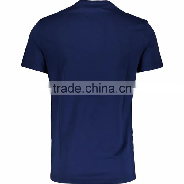 Mens Navy Short Sleevel O-Neck Full Patterned T-Shirt Wholesale photo-2