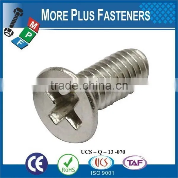 Made in Taiwan Machine Screw ISO 7046 Philips Flat Head Countersunk Stainless Steel and Carbon Steel Zinc Plated photo-2