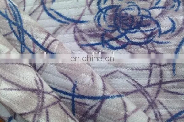Shaoxing Winfar Drop Needle Interlock Polyester Cotton Flower Pigment Custom Printed Fabric photo-3