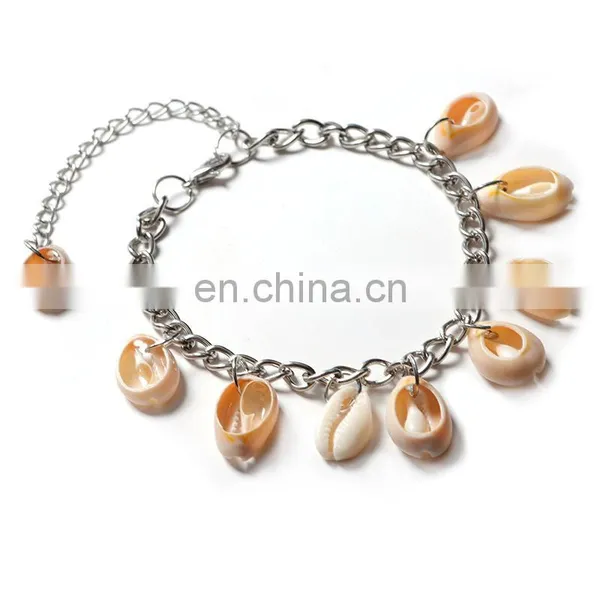 Bohemia Summer Gold Plated Cowrie Shell Anklet Tassel Beach Jewelry Anklet Bracelets For Women photo-5