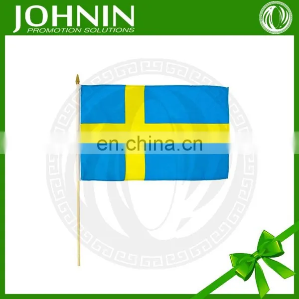 Johnin Hot Sale Product Cheap Wholesale Wooden Pole Hand Hold Flag photo-5